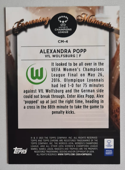 Alexandra Popp - 2023 Topps Chrome Growing Moments (CL) #CM-4