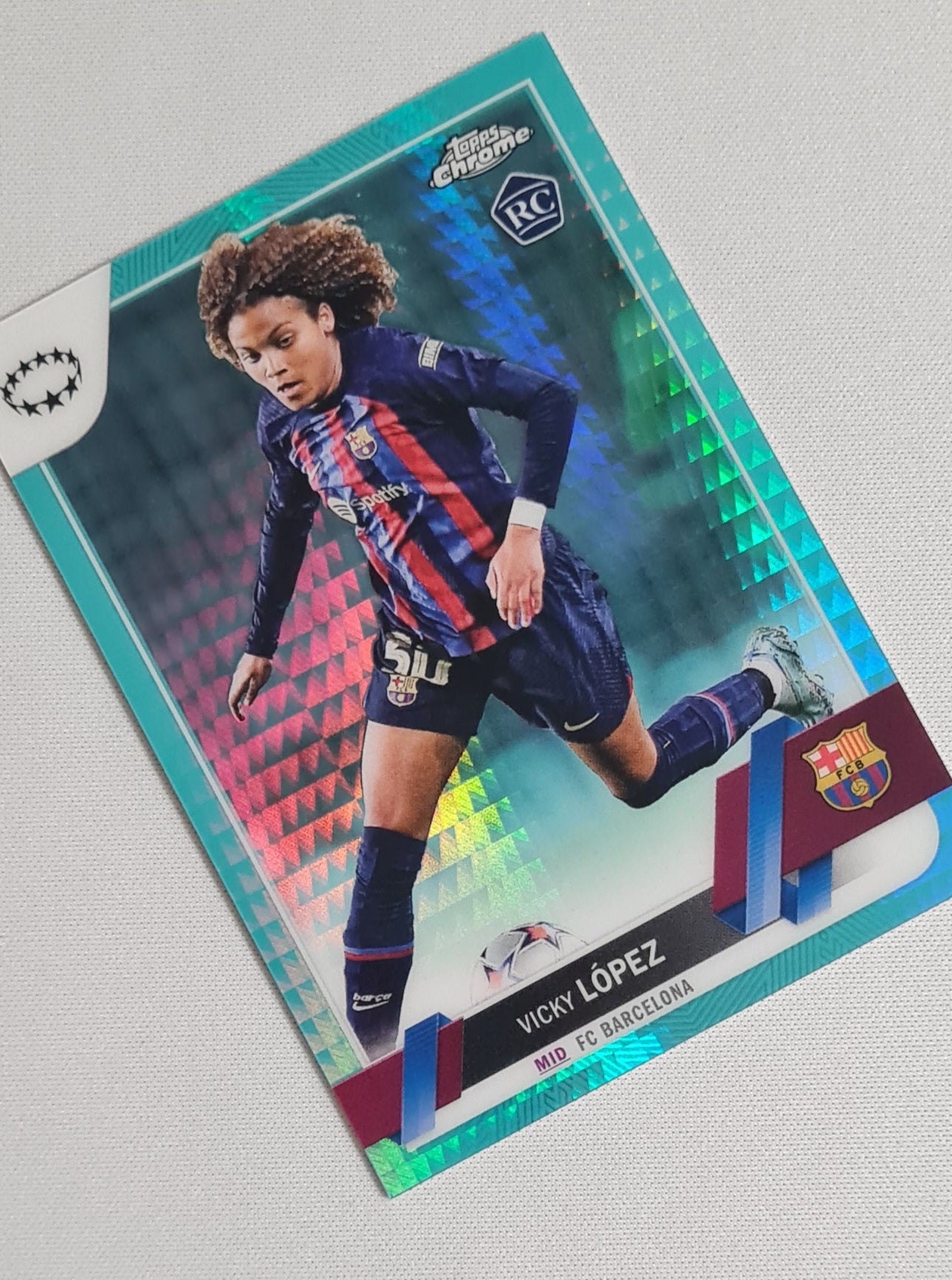 Vicky Lopez - 2023 Topps Chrome Aqua FC Barcelona (CL) (RC) #2