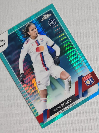 Wendie Renard - 2023 Topps Chrome Aqua Olympique Lyonnais (CL) (RC) #91