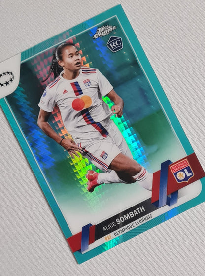Alice Sombath - 2023 Topps Chrome Aqua Olympique Lyonnais (CL) (RC) #96