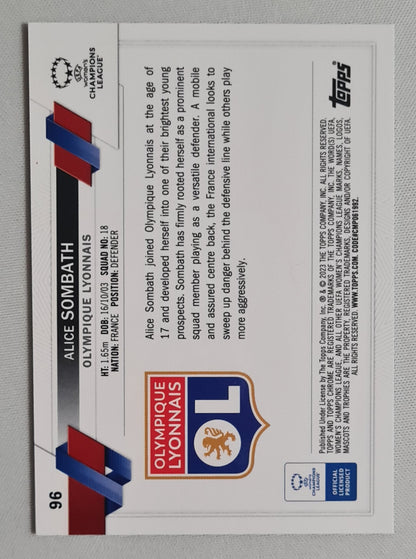 Alice Sombath - 2023 Topps Chrome Aqua Olympique Lyonnais (CL) (RC) #96