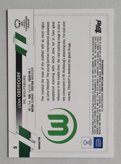 Lena Oberdorf - 2023 Topps Chrome VFL Wolfsburg (CL) #5
