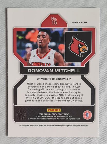 Donovan Mitchell - 2022 Panini Prizm Draft Picks #15 UoL Blue Circles Prizm