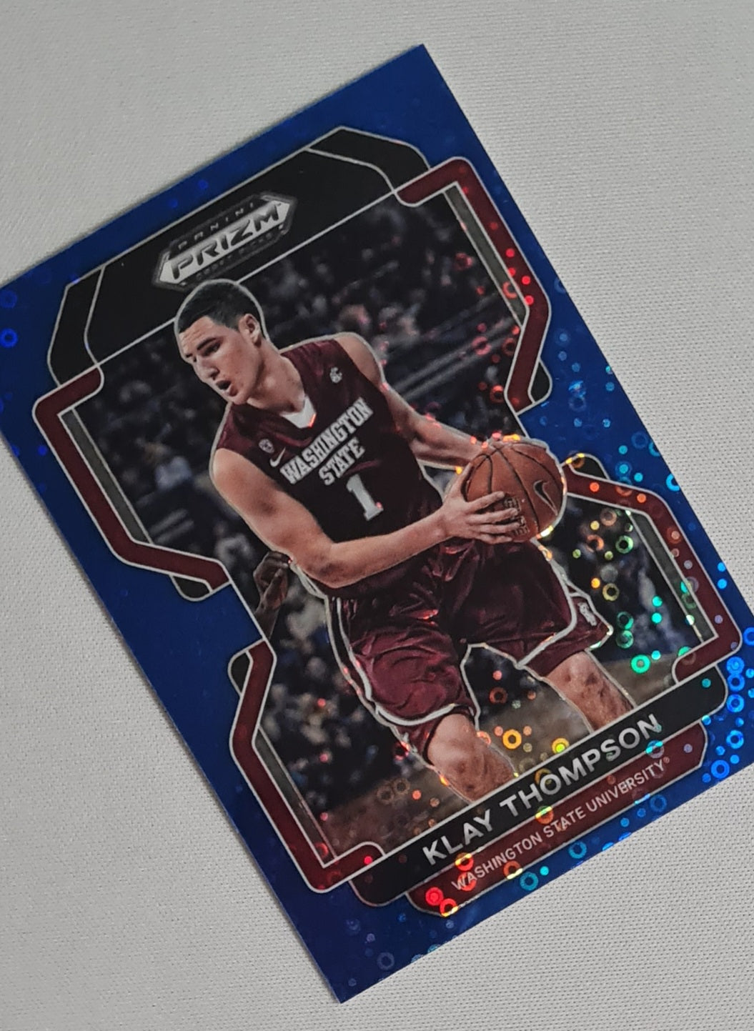 Klay Thompson - 2022 Panini Prizm Draft Picks #33 Washington State University Blue Circles Prizm