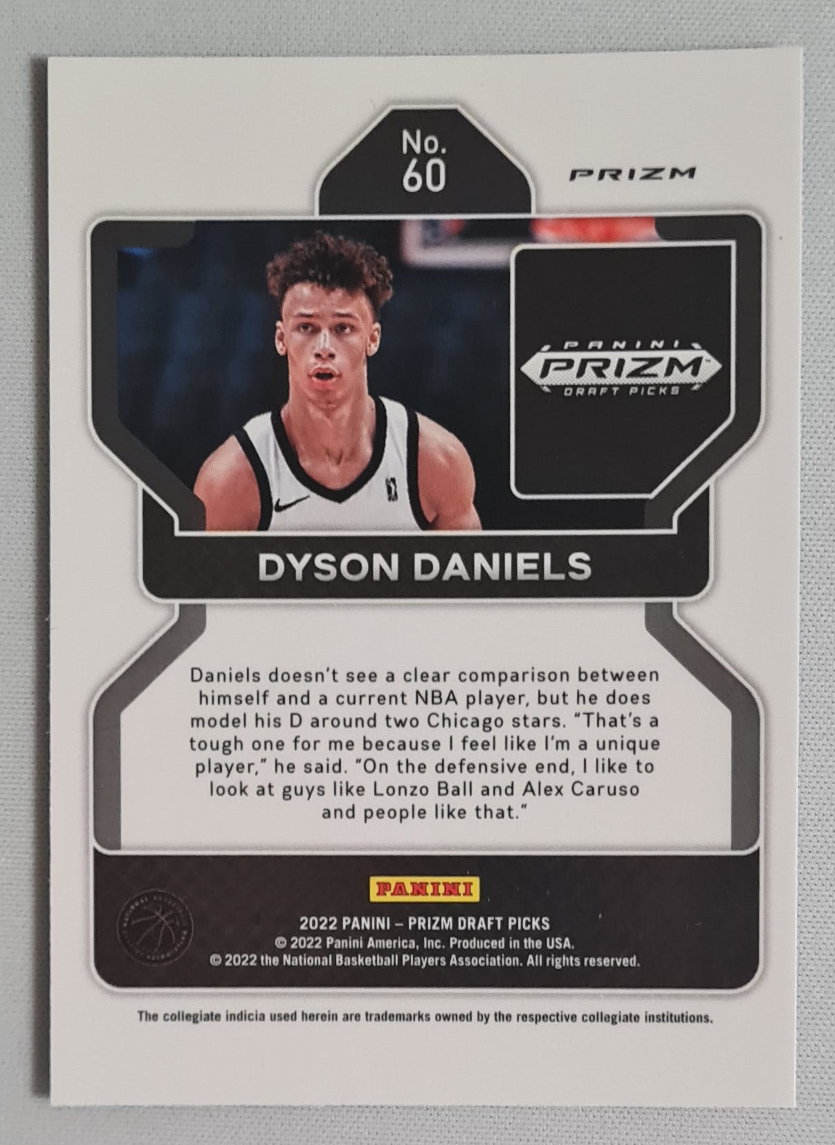 Dyson Daniels - 2022 Panini Prizm Draft Picks #60 Blue Circles Prizm (RC)
