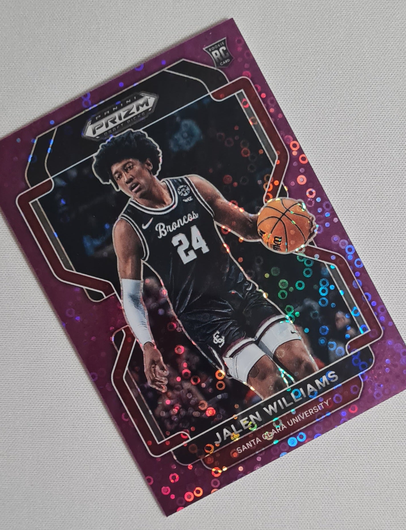 Jalen Williams - 2022 Panini Prizm Draft Picks #84 Santa Clara University Pink Circles Prizm (RC) /50