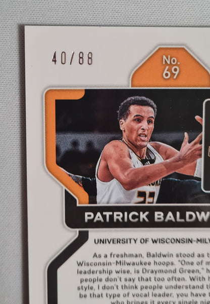 Patrick Baldwin Jr. - 2022 Panini Prizm Draft Picks #69  University of Wisconsin Milwaukee - Choice Red Prizm ( RC) /88