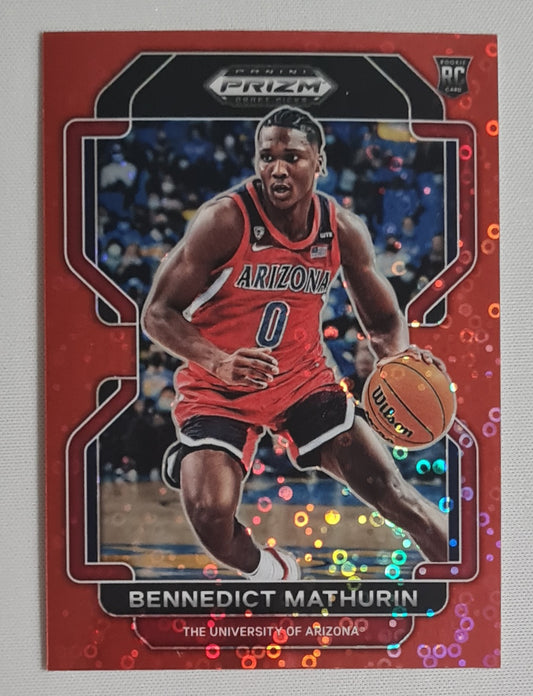 Bennedict Mathurin - 2022 Panini Prizm Draft Picks #57 The University of Arizona Red Circles Prizm (RC)