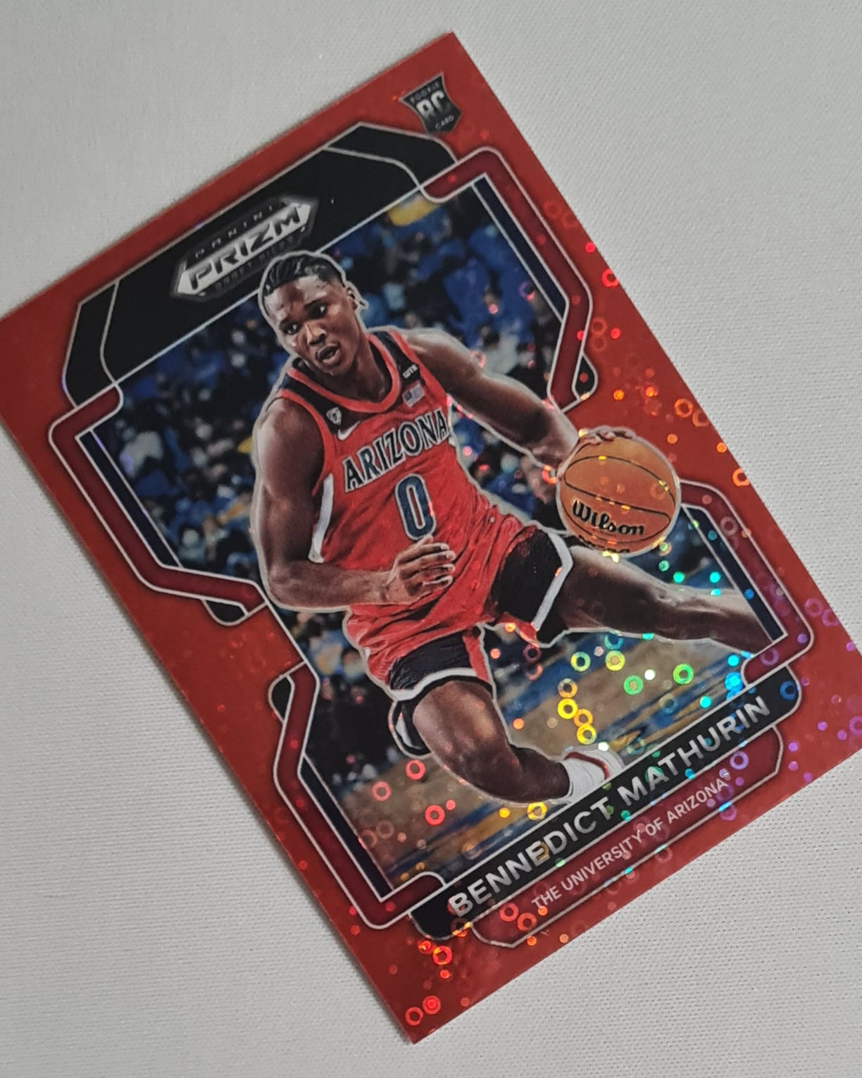 Bennedict Mathurin - 2022 Panini Prizm Draft Picks #57 The University of Arizona Red Circles Prizm (RC)