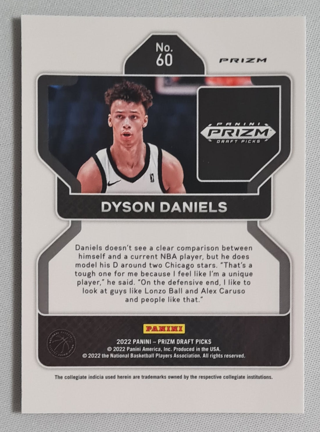 Dyson Daniels - 2022 Panini Prizm Draft Picks #60 Prizm Refractor (RC)