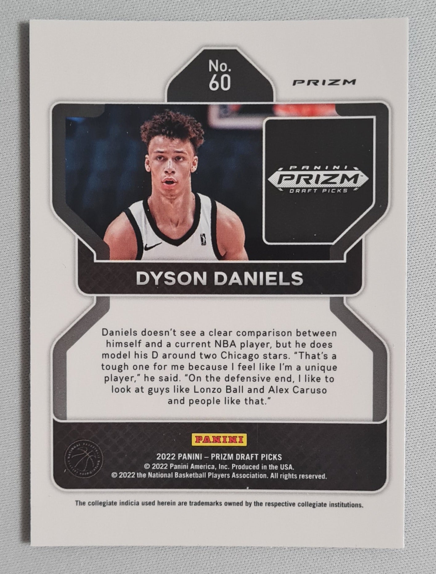Dyson Daniels - 2022 Panini Prizm Draft Picks #60 Blue Circle Prizm (RC)