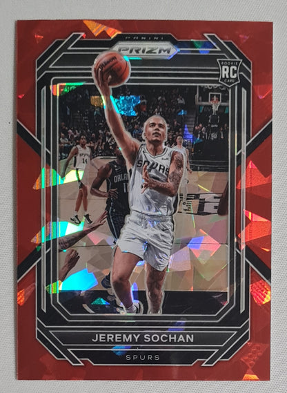 Jeremy Sochan - 2022 Panini Prizm Draft Picks #263 Red Cracked Ice Prizm (RC)