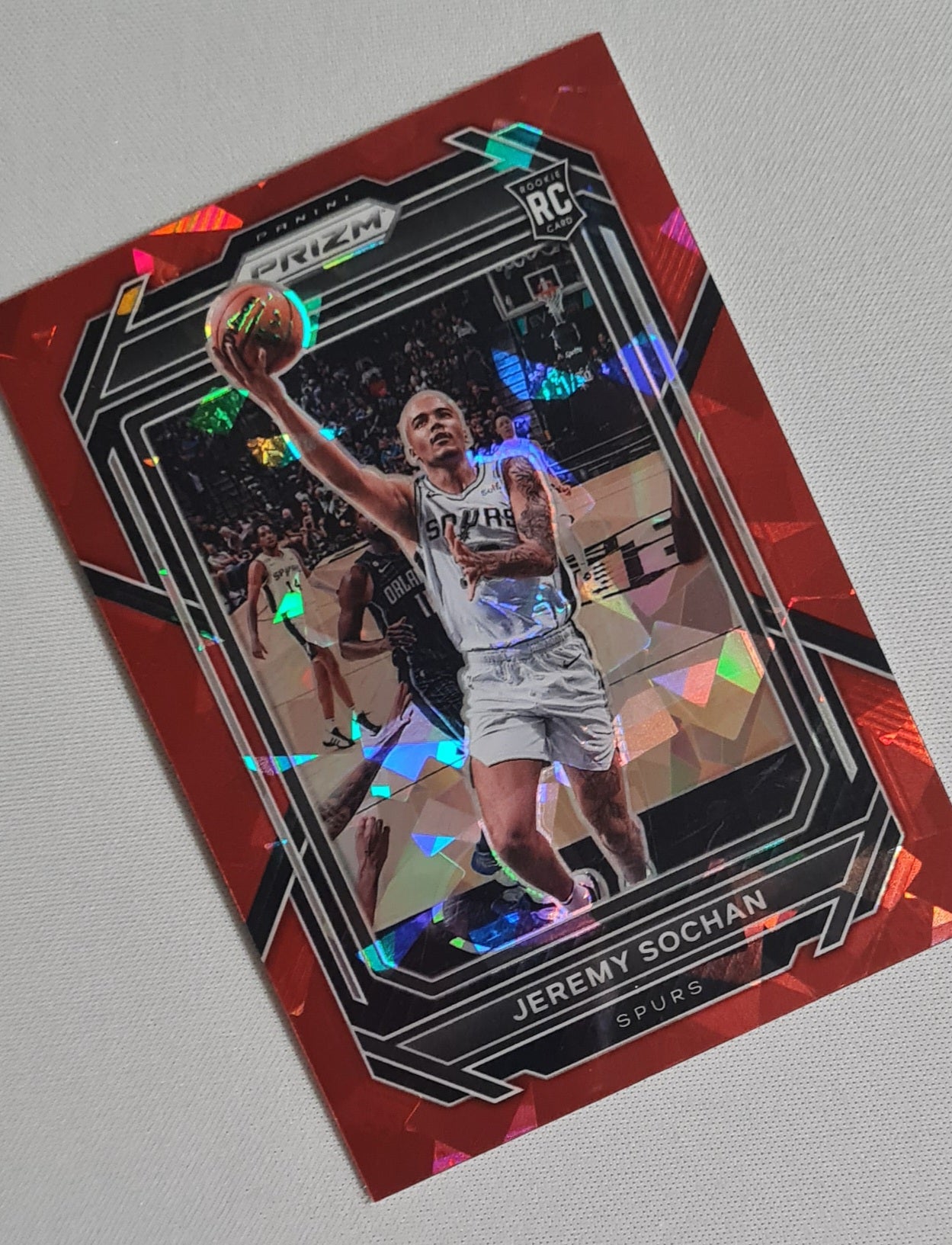 Jeremy Sochan - 2022 Panini Prizm Draft Picks #263 Red Cracked Ice Prizm (RC)