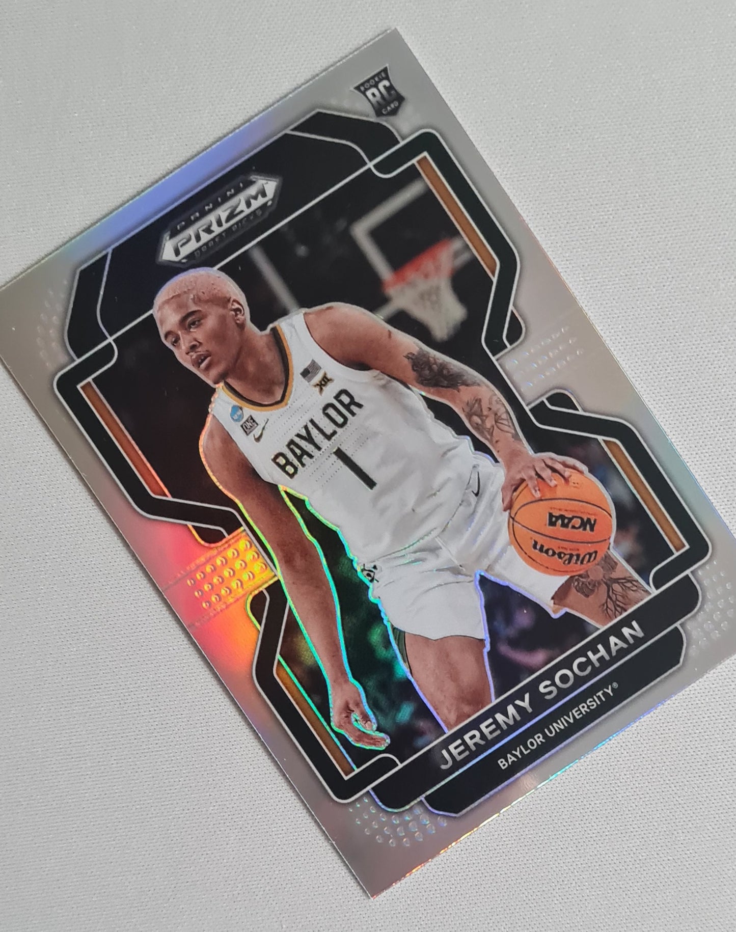Jeremy Sochan  2022 Panini Prizm Draft Picks #61 Baylor University Refractor Prizm (RC)