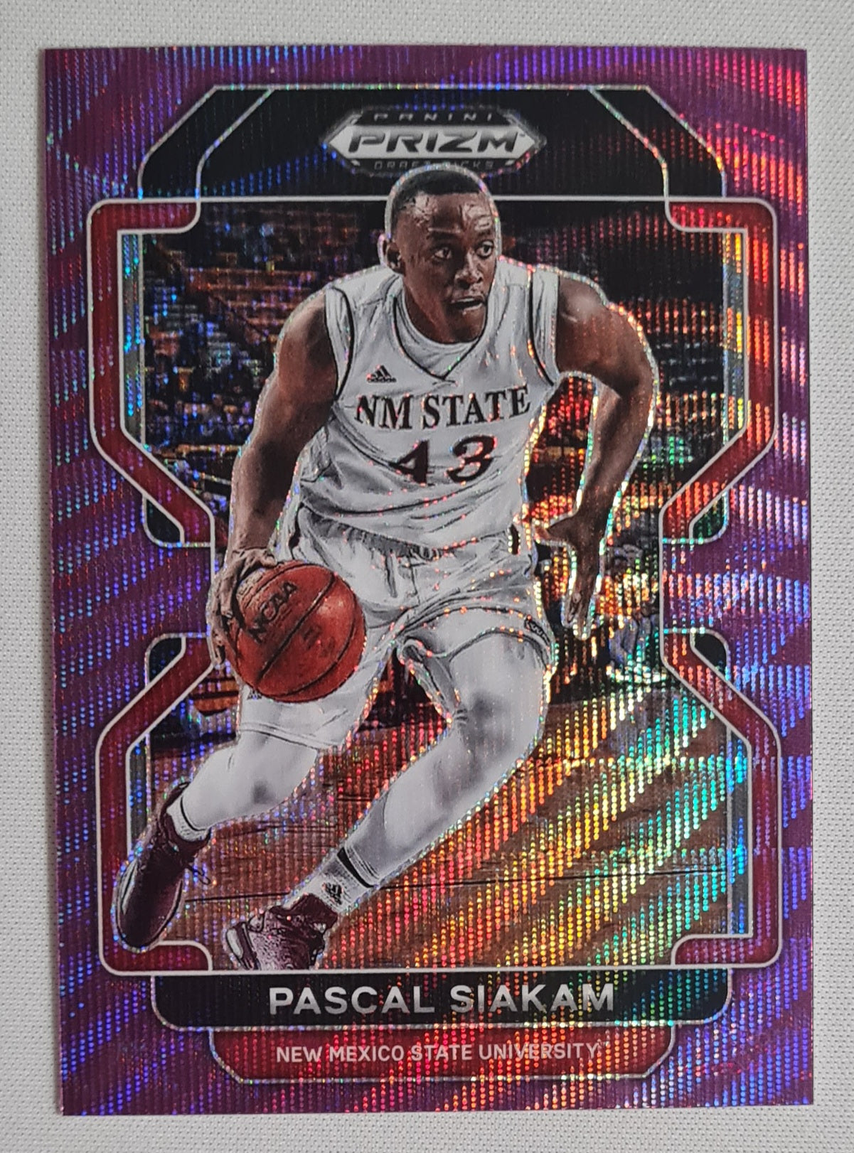 Pascal Siakam - 2022 Panini Prizm Draft Picks #78 New Mexico State University Purple Wave Prizm