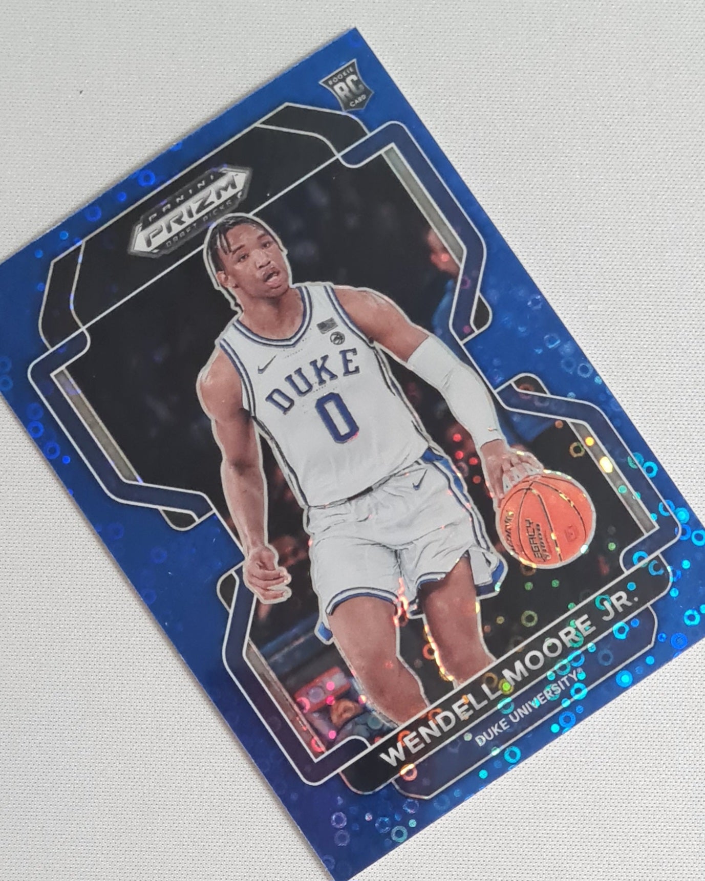 Wendell Moore Jr. - 2022 Panini Prizm Draft Picks #76 Duke University Blue Circle Prizm