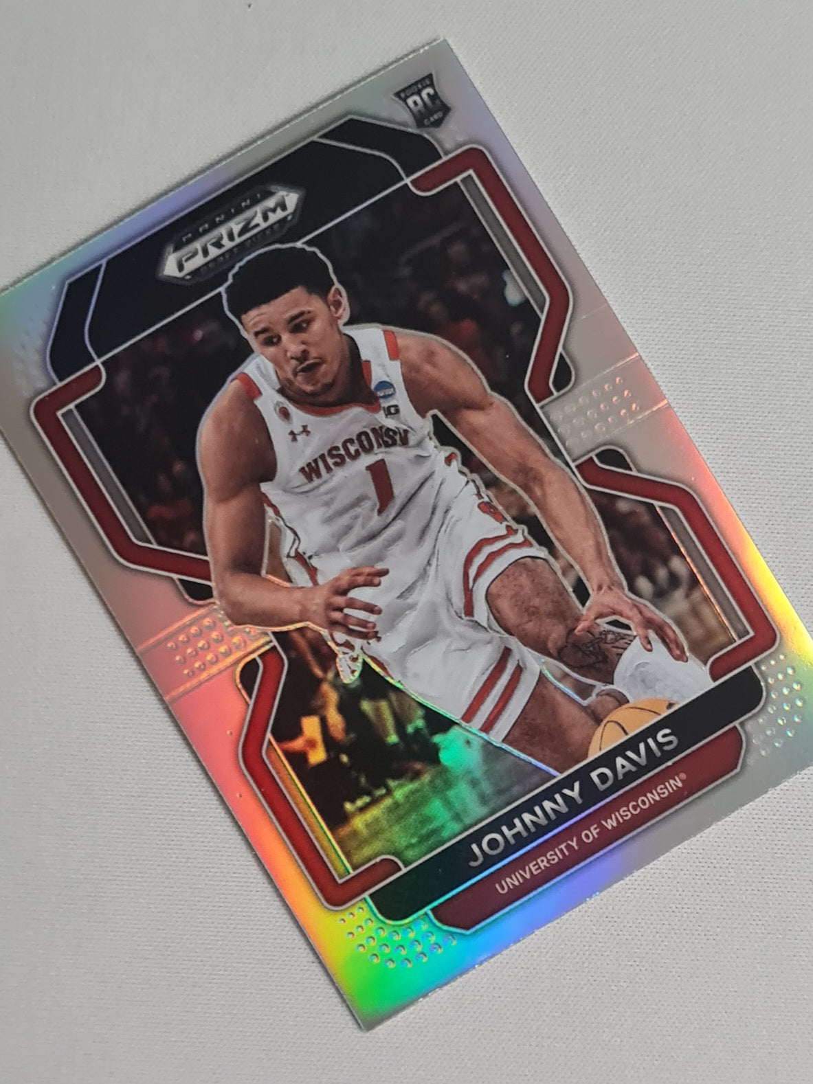 Johnny Davis - 2022 Panini Prizm Draft Picks #59 University of Wisconsin (RC) Refractor