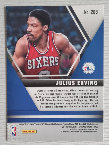 Julius Erving - 2019/20 Panini Mosaic Basketball Hall of Fame - NBA 76ers #288