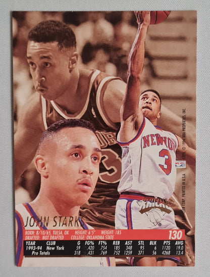 John Starks - 1994 Fleer Ultra New York Knicks #130