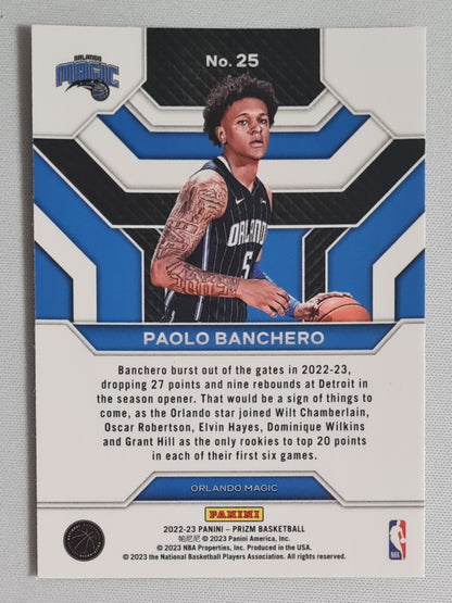 Paolo Banchero - 2022/23 Panini Prizm Basketball Emergent - NBA Orlando Magic #25