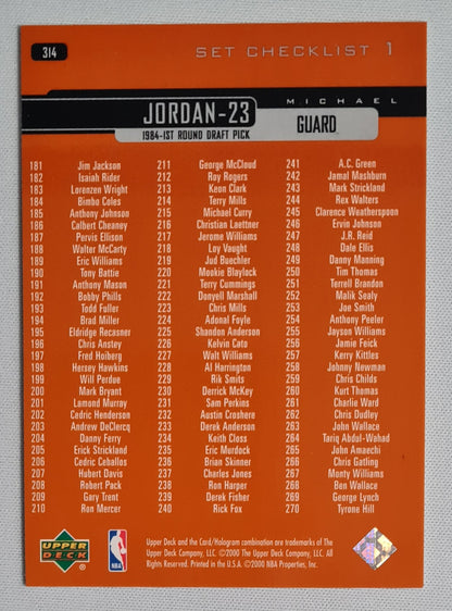 Michael Jordan - 2000 Upper Deck NBA Basketball Chicago Bulls #314