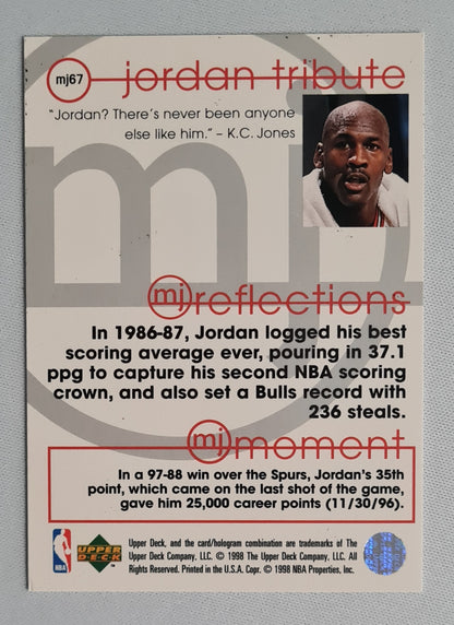 Michael Jordan - 1998 Upper Deck Jordan Tribute - Reflections #MJ67