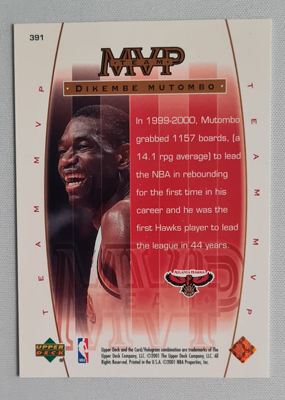 Dikembe Mutombo - 2001 Upper Deck Game Jersey Edition MVP Team #391