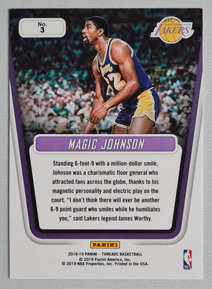Magic Johnson - 2018/19 Panini Threads Basketball - Century Collection - NBA L.A. Lakers #3