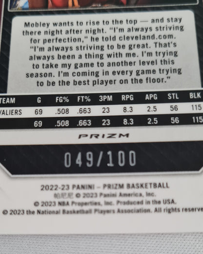 Evan Mobley - 2022/23 Panini Prizm Basketball NBA Cleveland Cavaliers #81 Red Circle Prizm/100