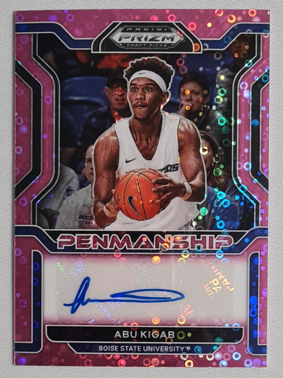 Abu Kigab - 2022 Panini Prizm Draft Picks Boise State University #CP-ABU Pink Circle Prizm /20 + Autograph