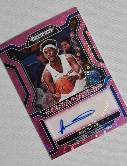Abu Kigab - 2022 Panini Prizm Draft Picks Boise State University #CP-ABU Pink Circle Prizm /20 + Autograph