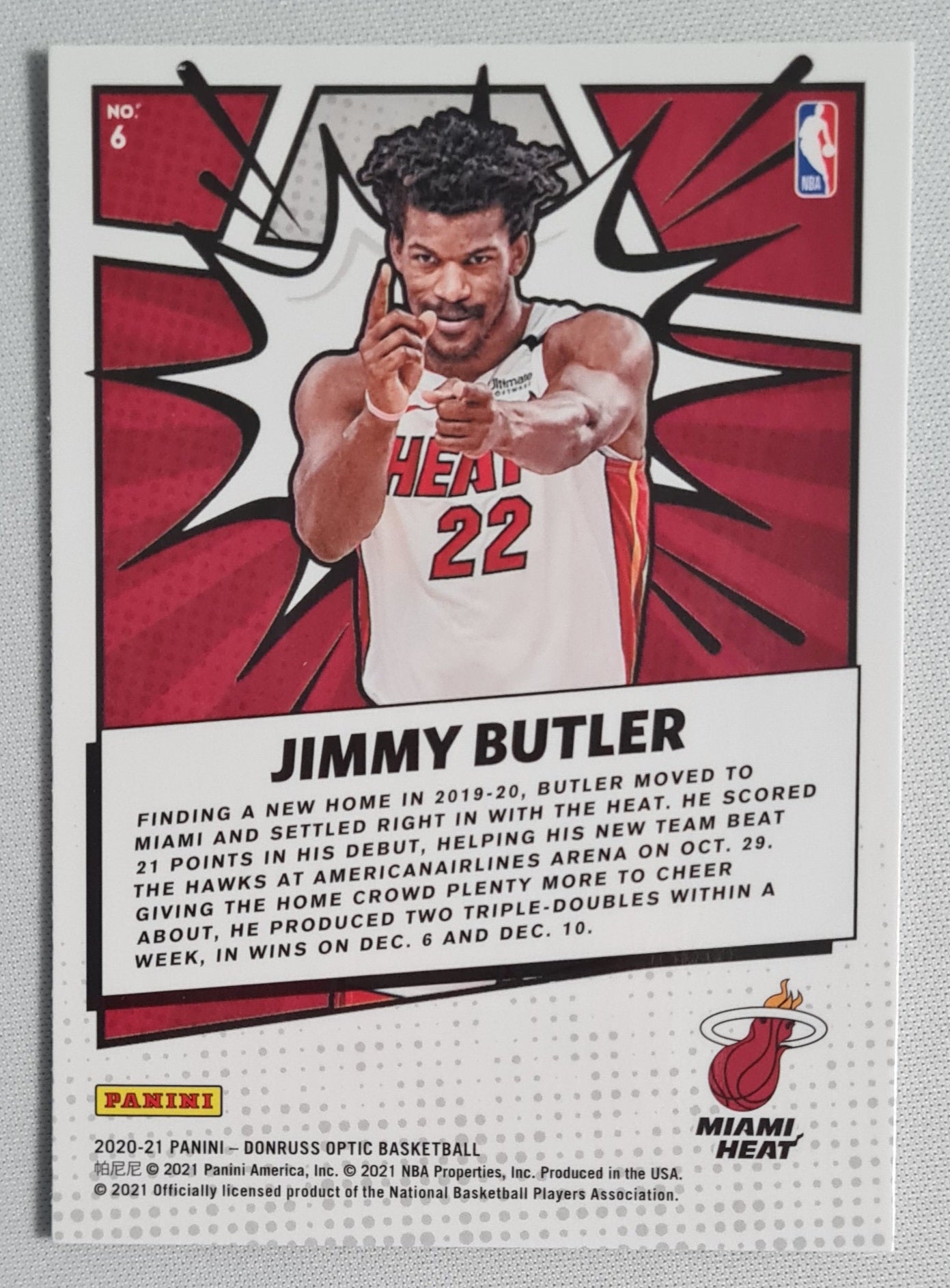 Jimmy Butler - 2020/21 Panini Donruss Optic Basketball MY HOUSE! NBA Miami Heat #6