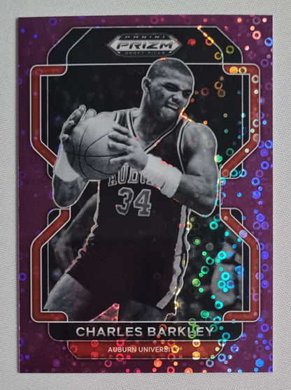 Charles Barkley - 2022 Panini Draft Picks Auburn University #7 Purple Circle Prizm /50