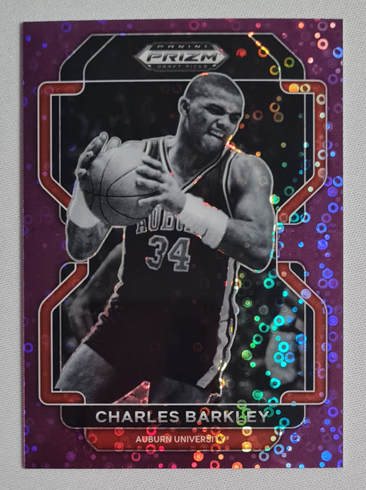 Charles Barkley - 2022 Panini Draft Picks Auburn University #7 Purple Circle Prizm /50