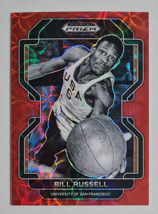 Bill Russell - 2022 Panini Draft Picks University of San Francisio #04 Red Prizm /88