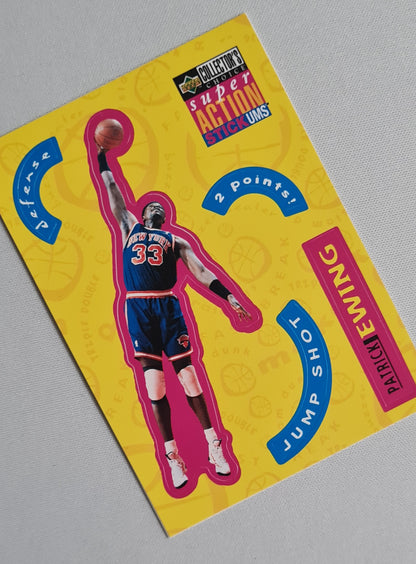 Patrick Ewing - 1996 Upper Deck Collectors Choice Super Action Stick-Ums - Stickers NY Knicks #S18
