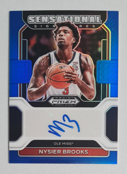 Nysier Brooks - 2022 Panini Prizm Draft Picks Sensational Signatures #SS-NBR /149 + Autograph  Blue Prizm