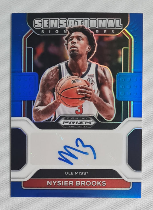 Nysier Brooks - 2022 Panini Prizm Draft Picks Sensational Signatures #SS-NBR /149 + Autograph  Blue Prizm