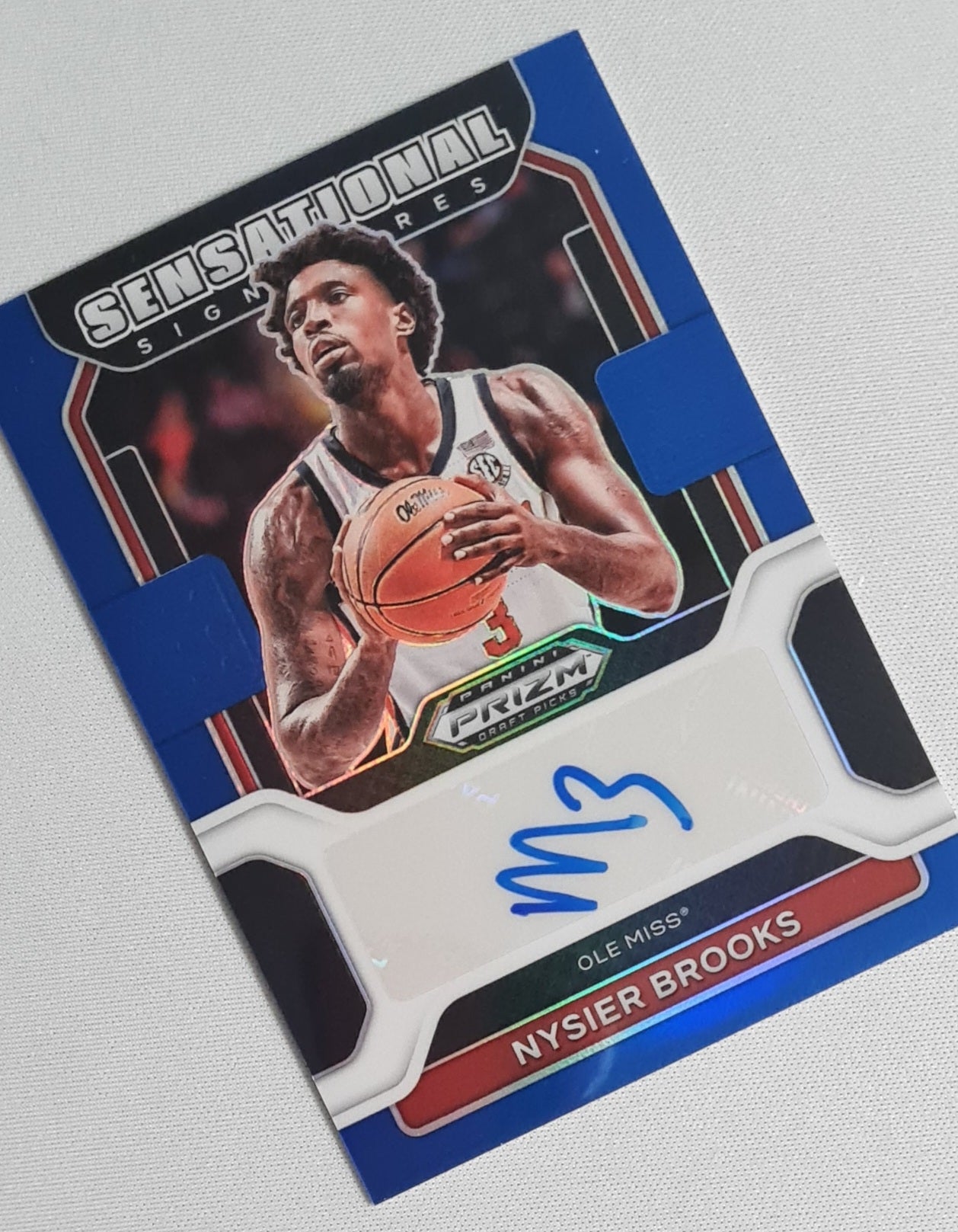 Nysier Brooks - 2022 Panini Prizm Draft Picks Sensational Signatures #SS-NBR /149 + Autograph  Blue Prizm