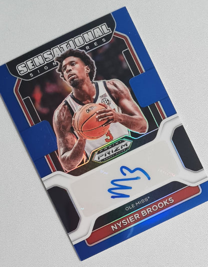 Nysier Brooks - 2022 Panini Prizm Draft Picks Sensational Signatures #SS-NBR /149 + Autograph  Blue Prizm