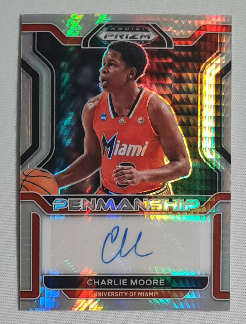 Charlie Moore - 2022 Panini Prizm Draft Picks Penmanship - University of Miami #CP-CMO /Auto Prizm