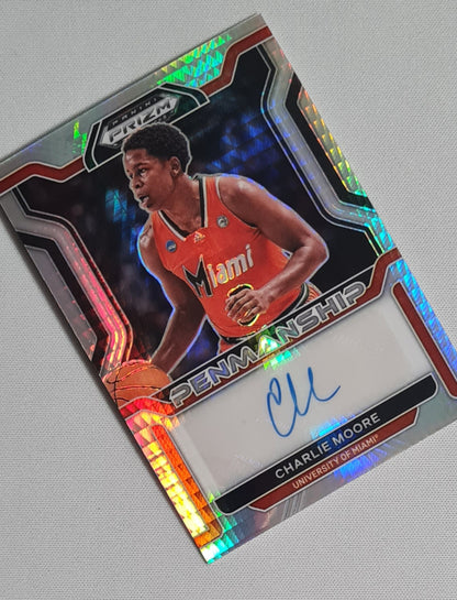 Charlie Moore - 2022 Panini Prizm Draft Picks Penmanship - University of Miami #CP-CMO /Auto Prizm