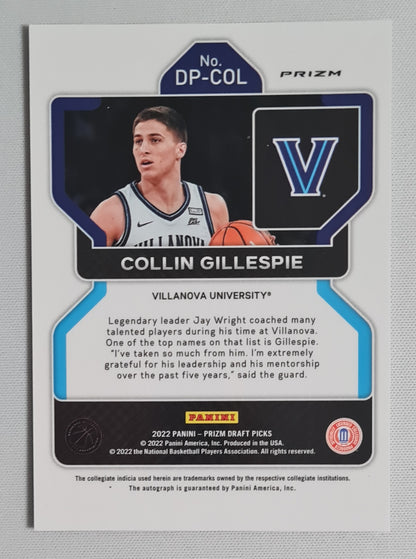 Collin Gillespie - 2022 Panini Prizm Draft Picks Villanova University #DP-COL /Auto Prizm Refractor