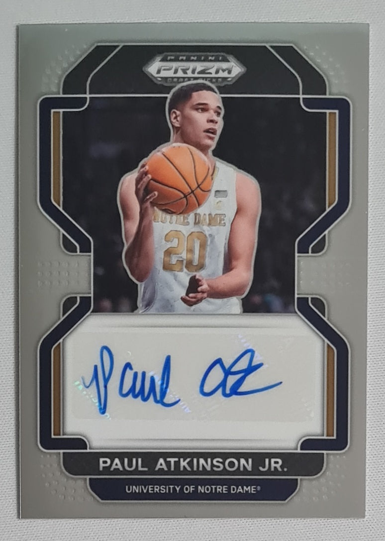 Paul Atkinson Jr. - 2022 Panini Prizm Draft Picks University of Notre Dame #DP-PAJ  /Auto Prizm