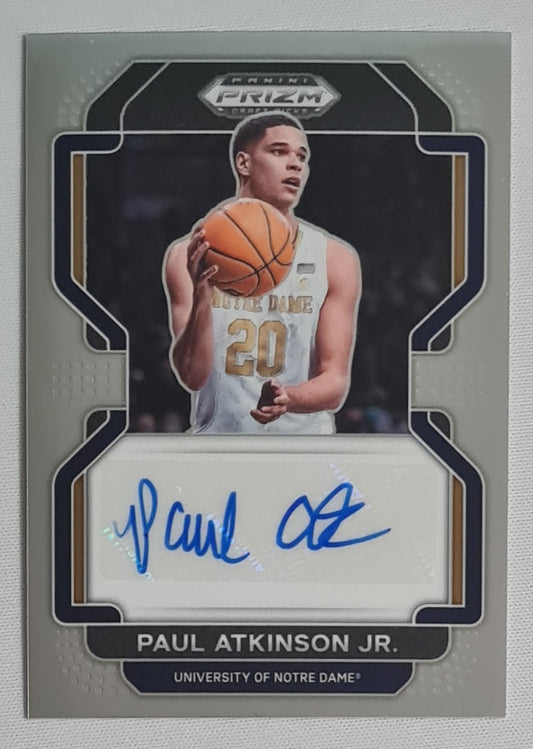 Paul Atkinson Jr. - 2022 Panini Prizm Draft Picks University of Notre Dame #DP-PAJ  /Auto Prizm
