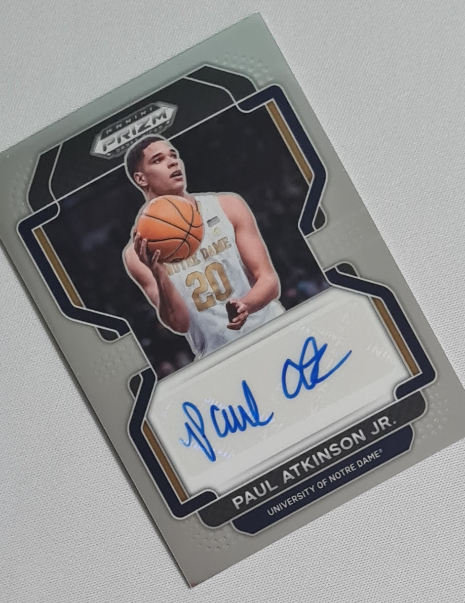 Paul Atkinson Jr. - 2022 Panini Prizm Draft Picks University of Notre Dame #DP-PAJ  /Auto Prizm
