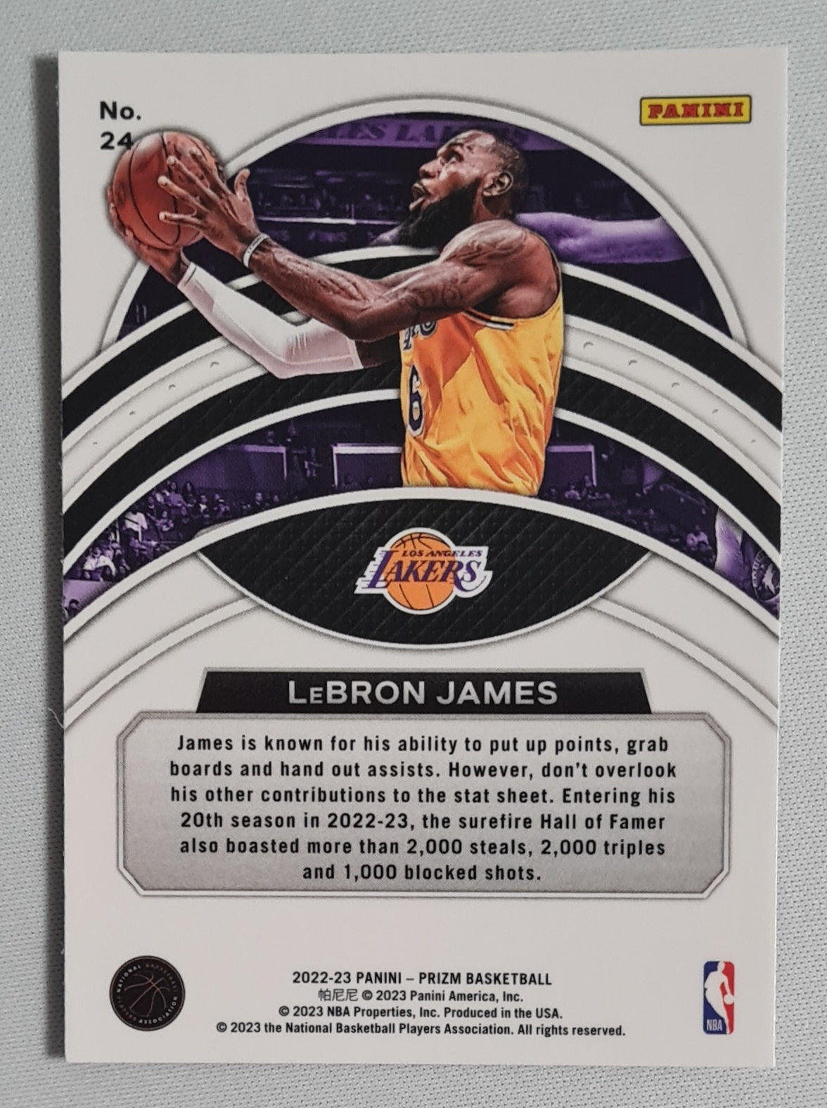 LeBron James - 2022/23 Panini Prizm Dominance Basketball NBA L.A. Lakers #24