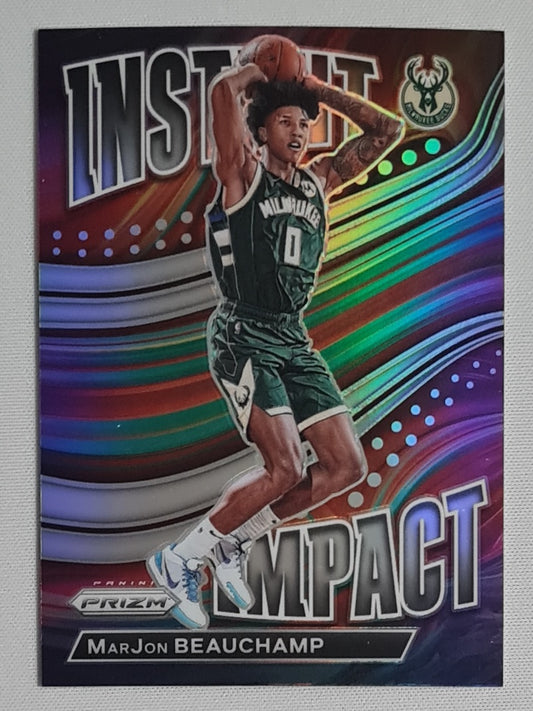 MarJon Beauchamp - 2022/23 Panini Prizm Basketball Instant Impact - Milwaukee Bucks #23