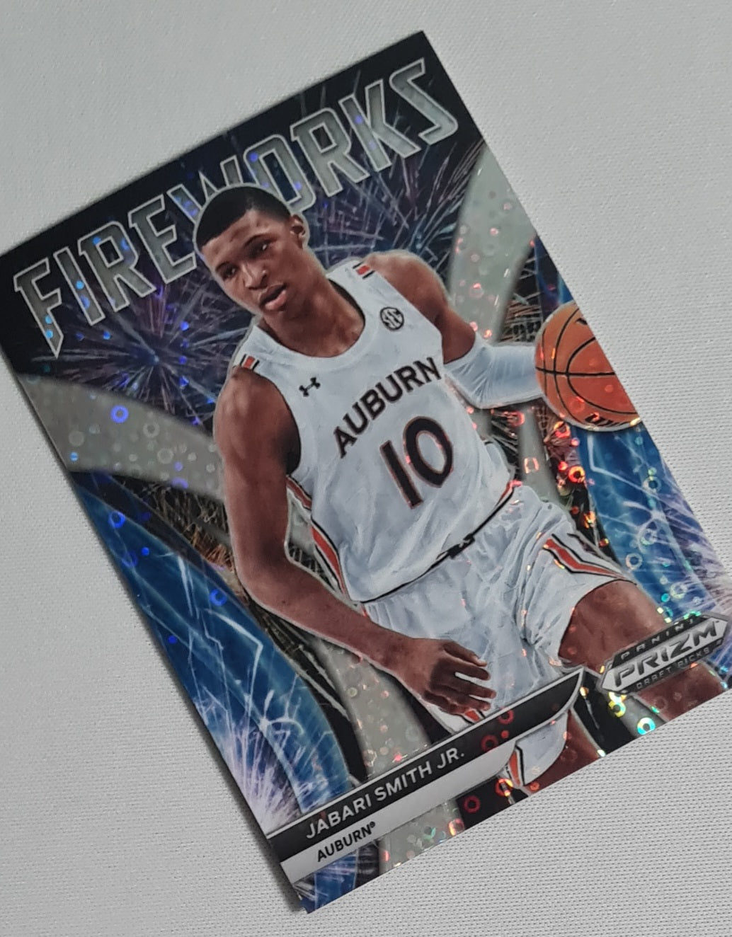 Jabari Smith Jr. - 2022 Panini Prizm Draft Picks FireWorks - Auburn #FW-JS Circle Prizm