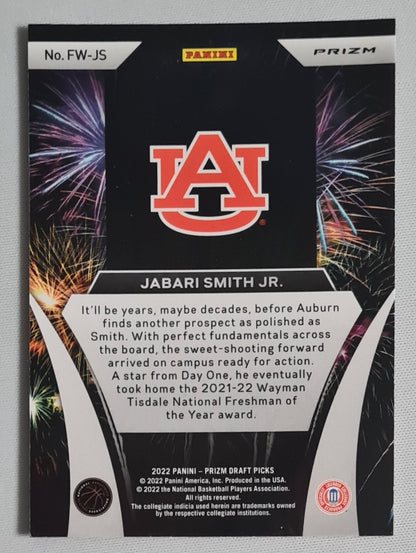 Jabari Smith Jr. - 2022 Panini Prizm Draft Picks FireWorks - Auburn #FW-JS Circle Prizm